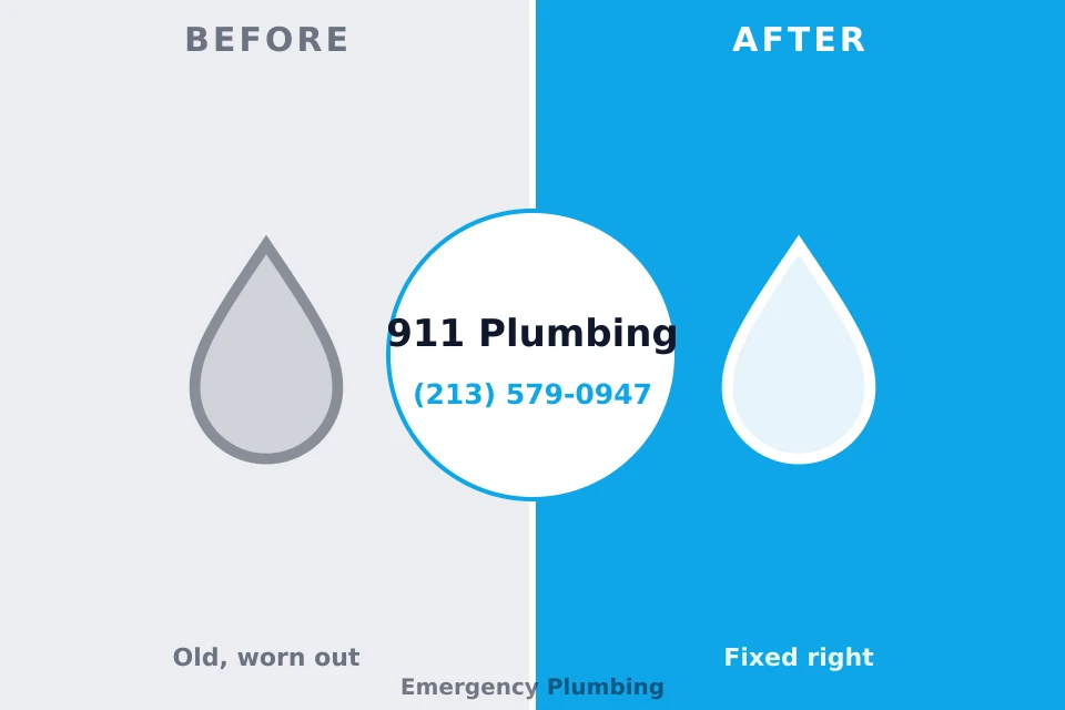 Before and after: plumbing repair Dorris, CA
